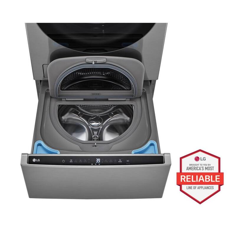27 in. 1 cu. ft. Laundry Pedestal Washer with Slim DD Motor in Graphite N692