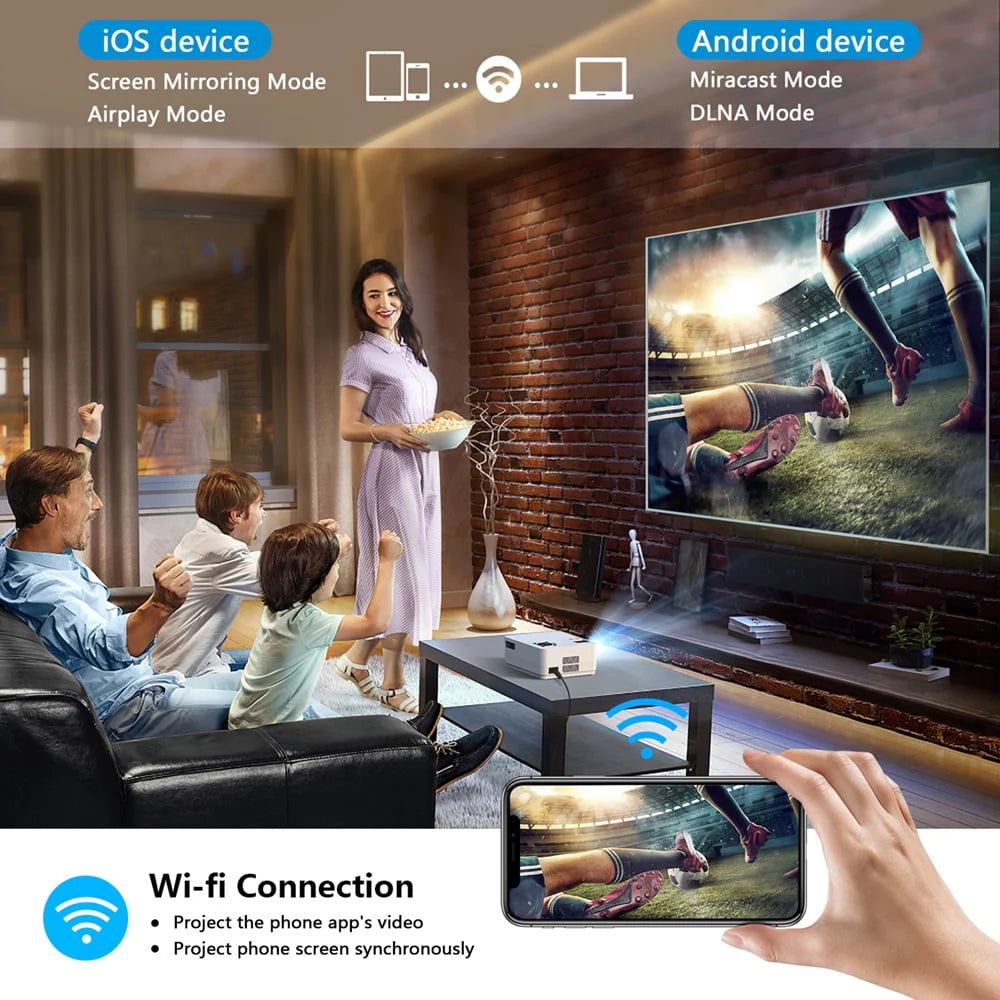 12000LM Native 1080P HD Projector with WiFi and Bluetooth G42546