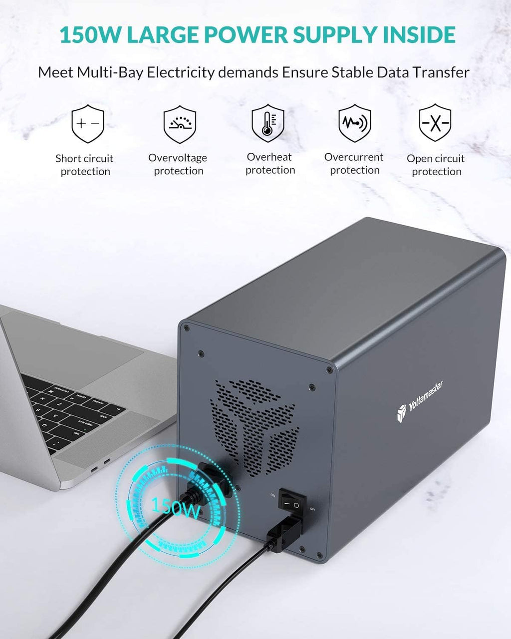 4 Bay Aluminum Alloy 2.5/3.5 Hard Drive Enclosure L14049