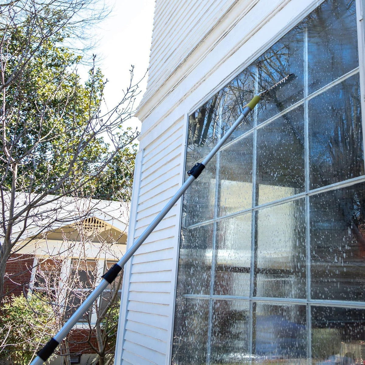 7-30 Foot Extension Pole + Window Squeegee with Removable Blades Q919