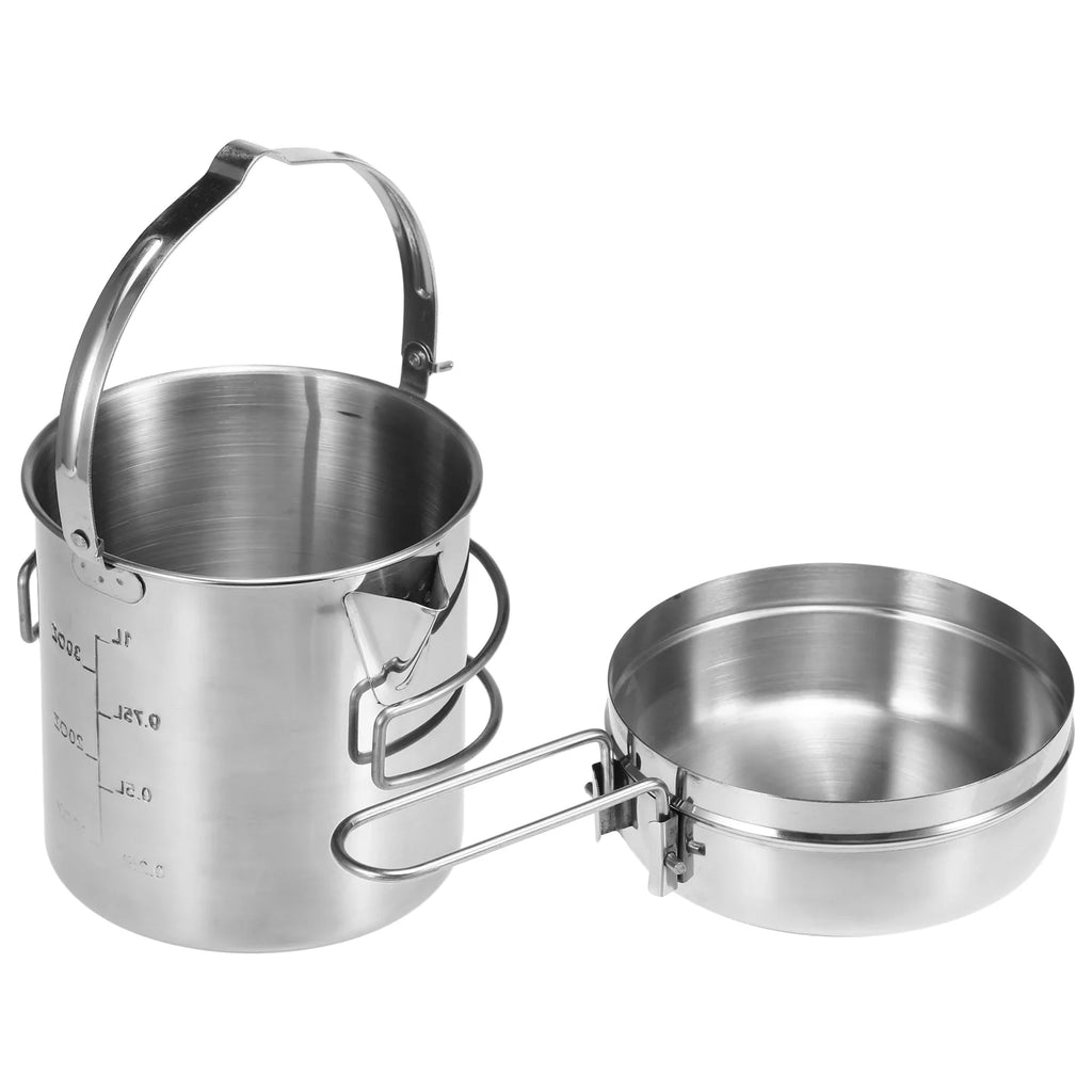 Portable Stainless Steel 1L Camping Pot G268252