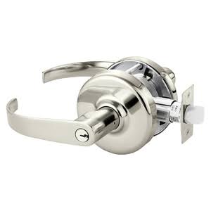Cylindrical Lock Bright Nickel Plated Clear Coated S9498