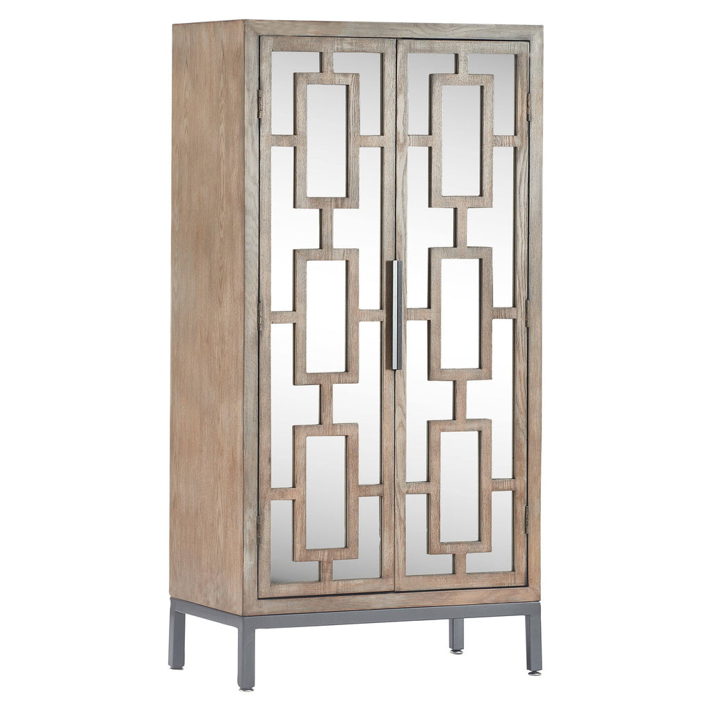 Gray Tall Storage Cabinet C619