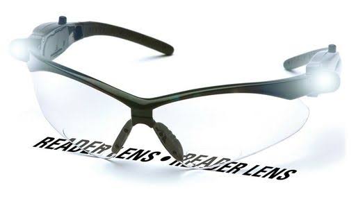 Clear Safety Glasses with LED Lights 2.5 Bifocal Lens H704910