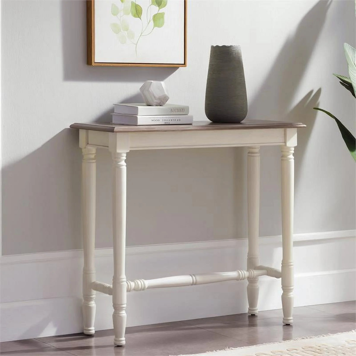 Oak Finish Wood Console Table B297243