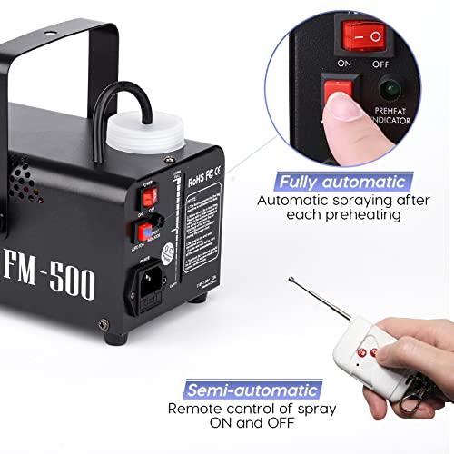 500W 2000CFM LED Fog Machine with Wireless Remote Q939