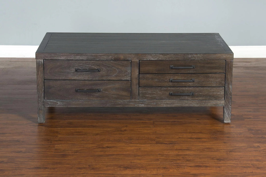 16" Mindi Wood Chair Side Table in Dark Brown V82867