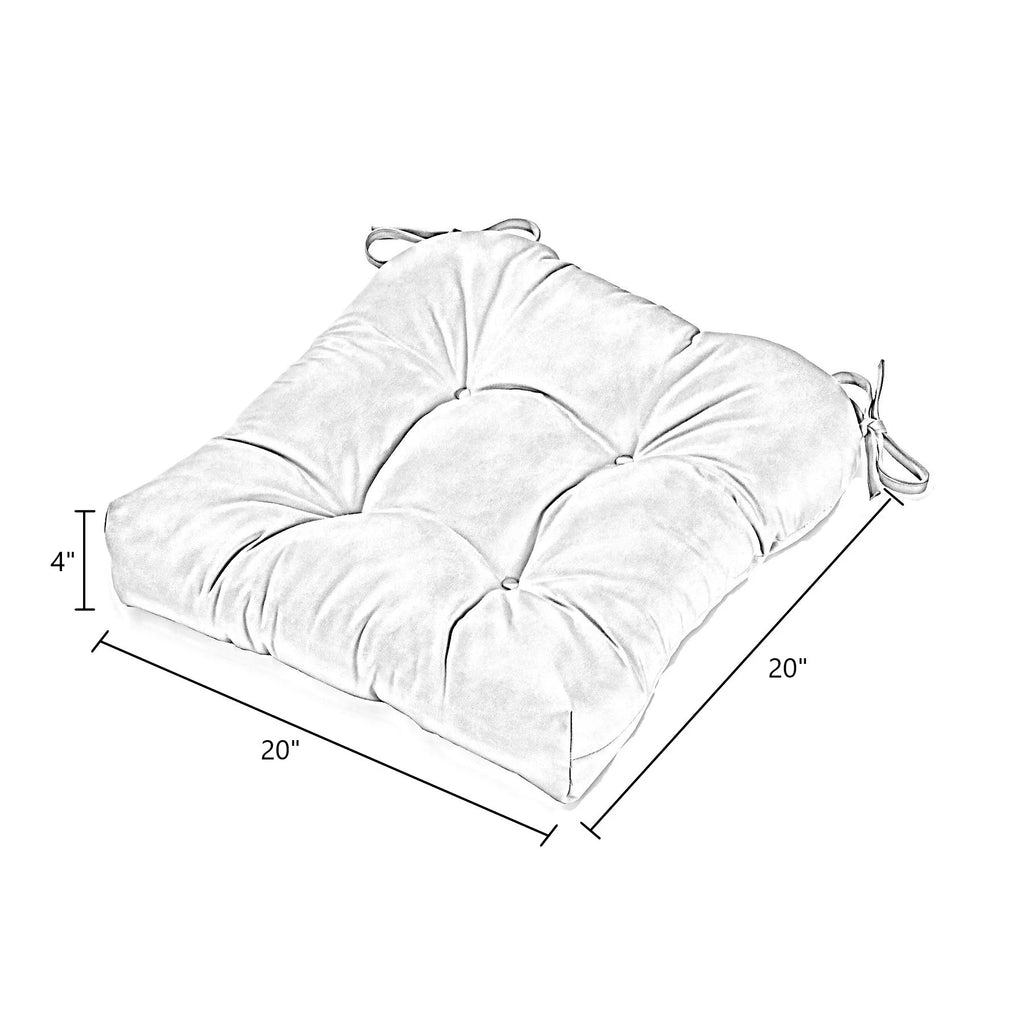 Green Tufted Outdoor Dining Seat Cushion Z754310