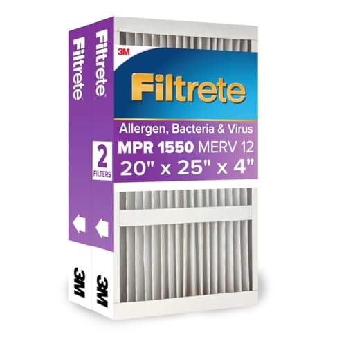 20x25x4 MERV 12 Electrostatic Air Filter, 2-Pack V295