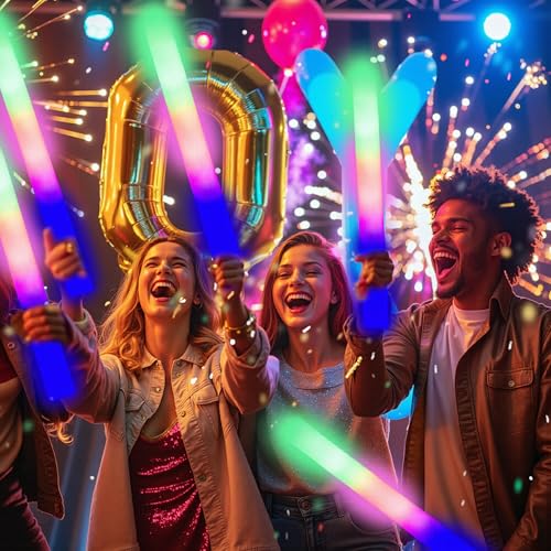 12 PCS Foam Glow Sticks with 3 Modes P3817