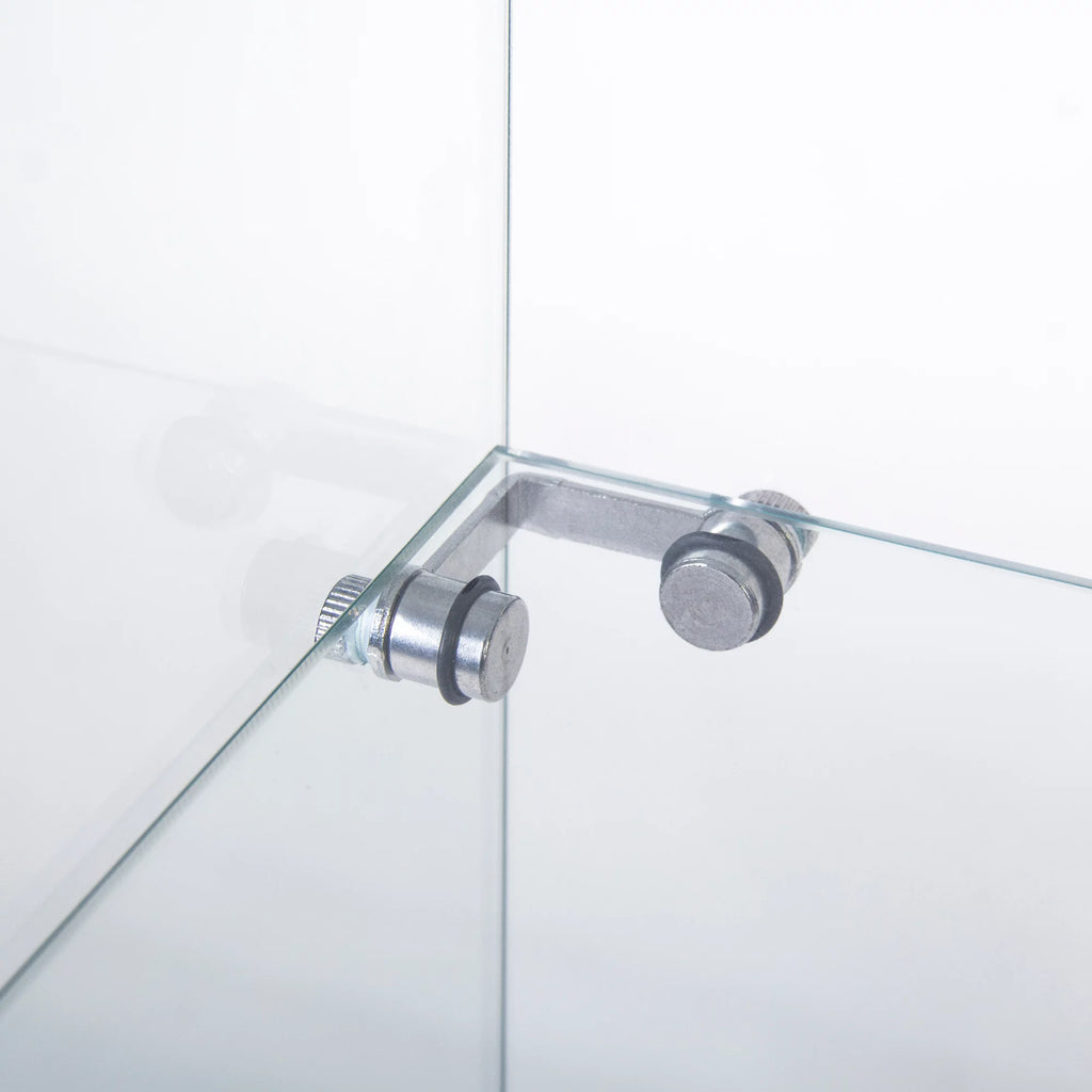 White Glass Display Cabinet with 3 Shelves D58140