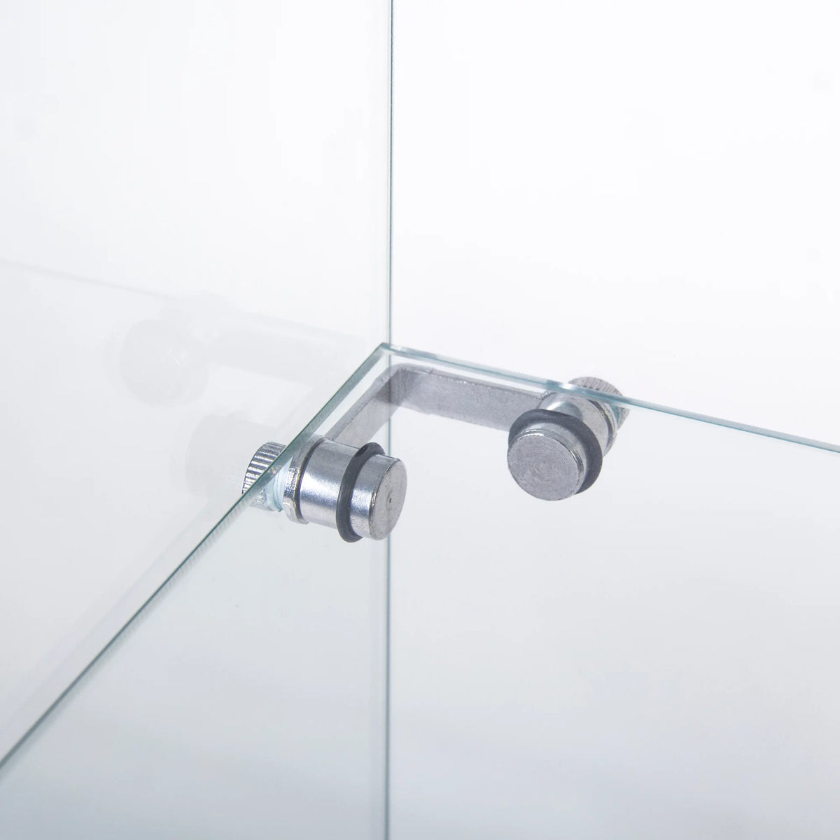 White Glass Display Cabinet with 3 Shelves D58140