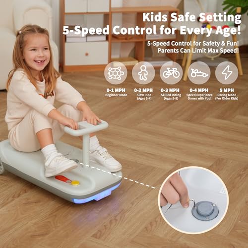 12V Ride-On Car 3 in 1 Gokart Gray N785576
