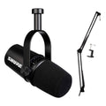 Black Podcast Microphone with Boom Arm I192600