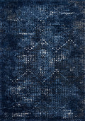 Dark Blue Light Blue Rug B924250