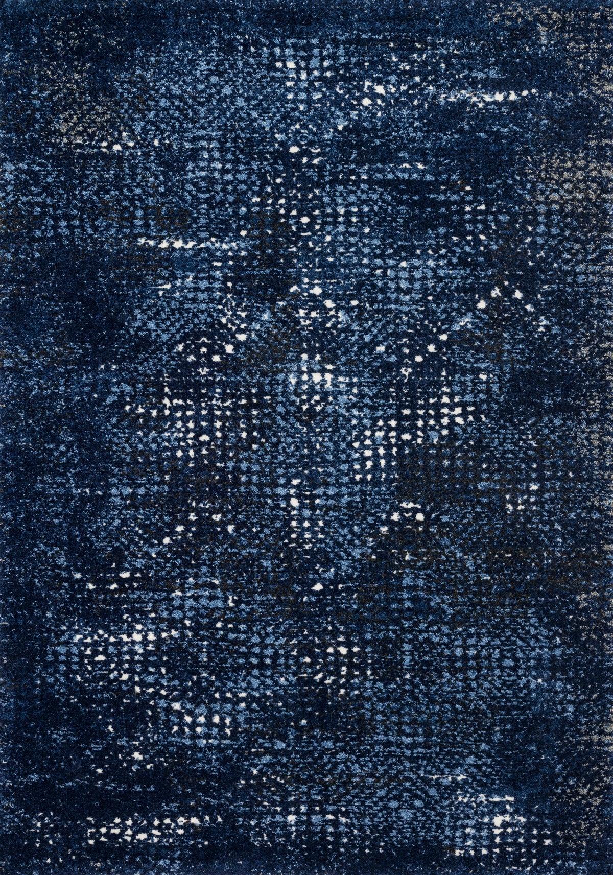 Dark Blue Light Blue Rug B924250