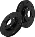 Black Drill Slot 5 Lug Brake Rotors I8179