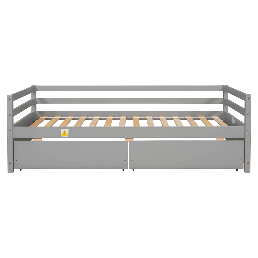 Twin Wood Daybed with Two Drawers R675