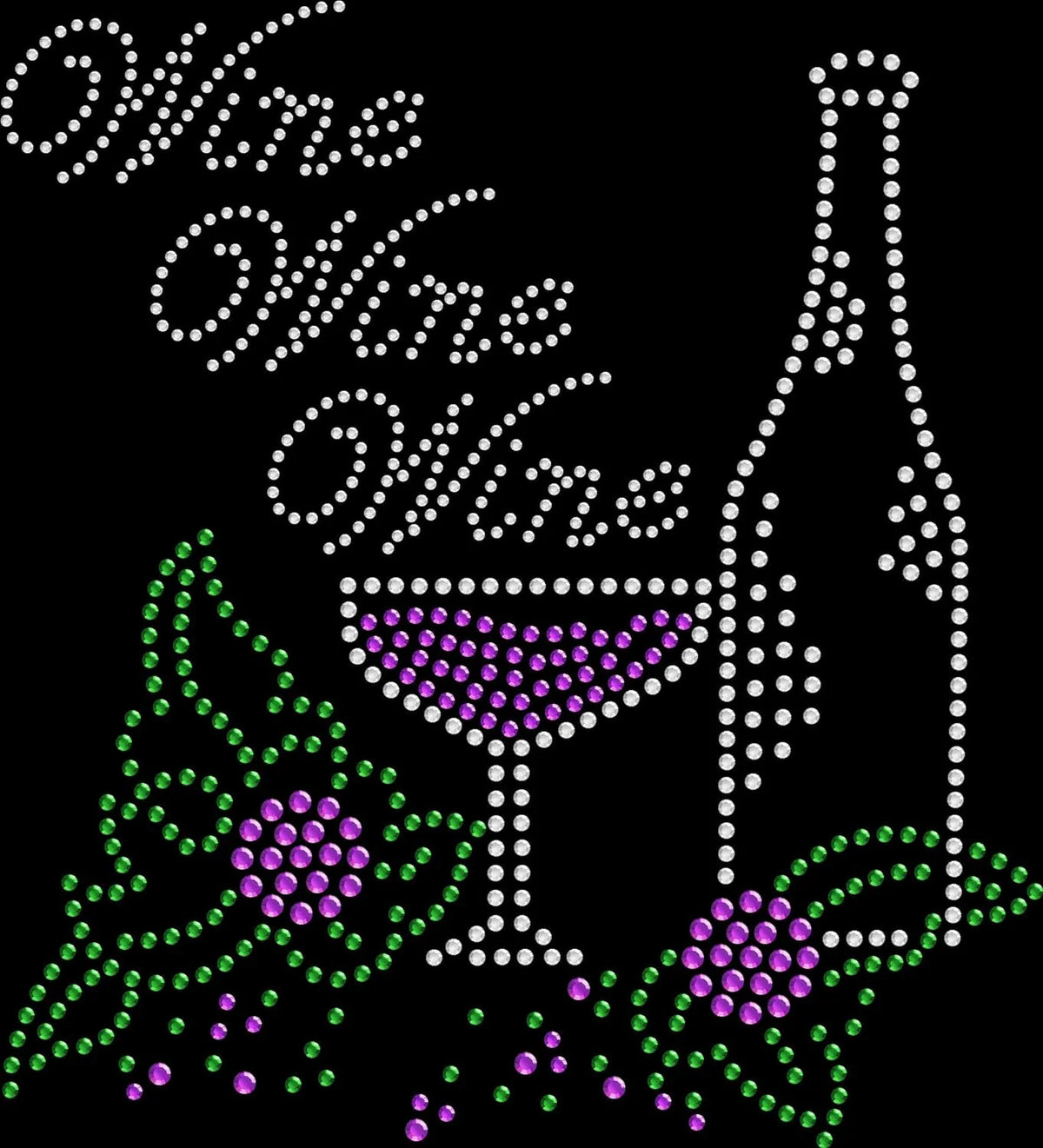 Rhinestone Iron On Transfer O74292