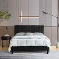 Queen Size Upholstered Platform Bed with Slat Support K7494