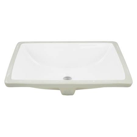 White Rectangle Undermount Sink Set P1698