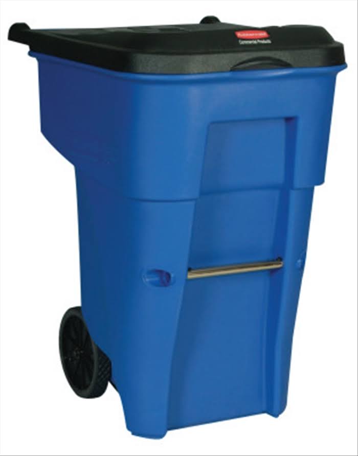 65 gal Blue Rectangular Trash Can M48020