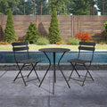 3-Piece Steel Outdoor Patio Bistro Set in Black L818