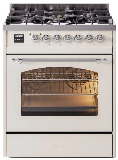 Antique White Dual Fuel Natural Gas Range D826227