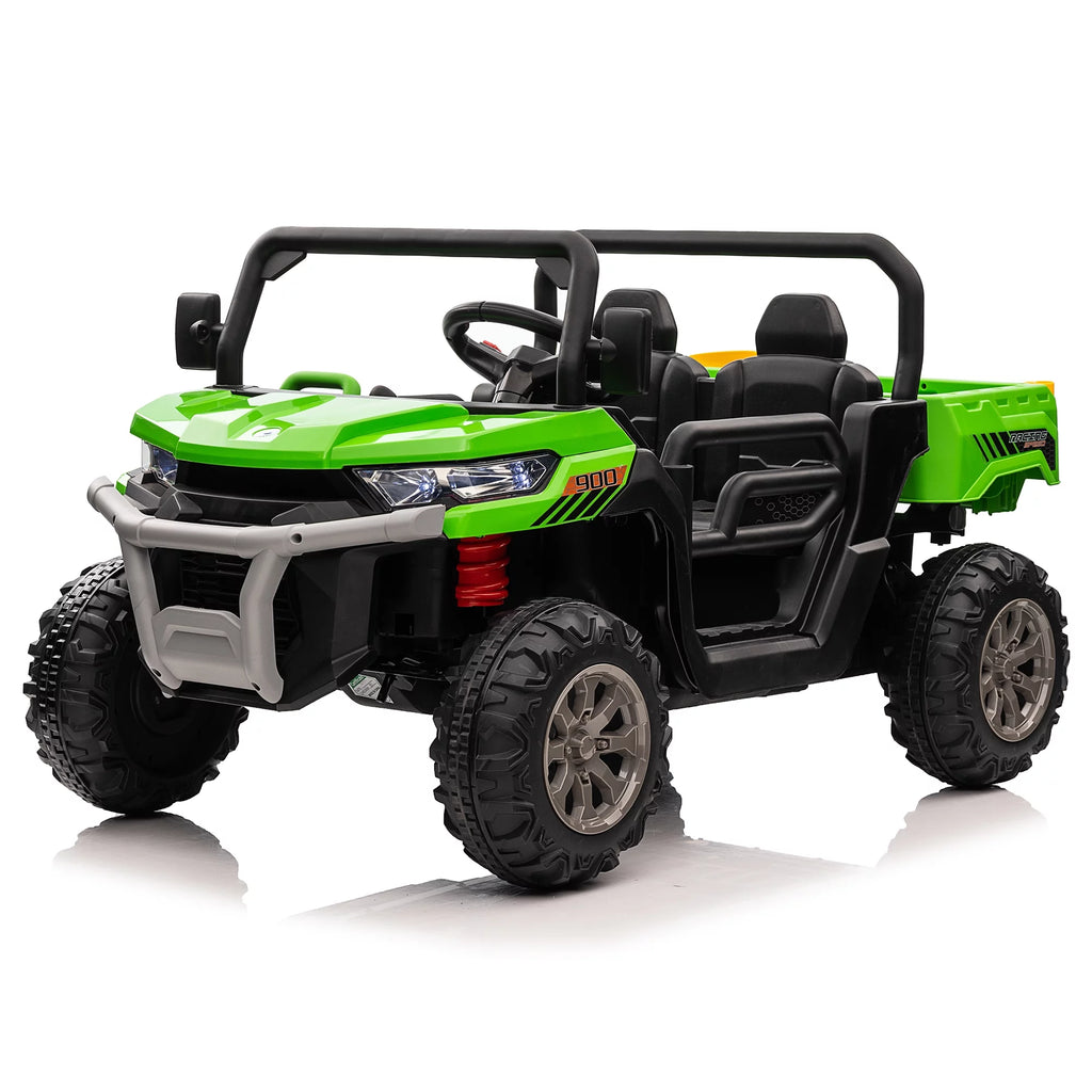 24V 2 Seater Kids Ride On Dump Truck with Remote, Green Q457