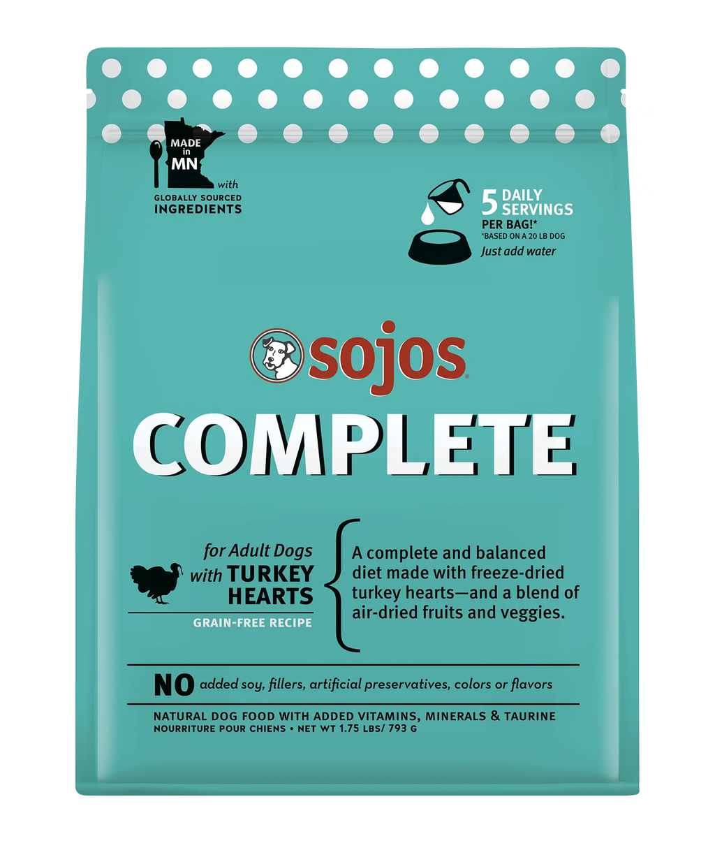 Grain-Free Freeze-Dried Raw Dog Food, 1.75 Pound Bag H538624