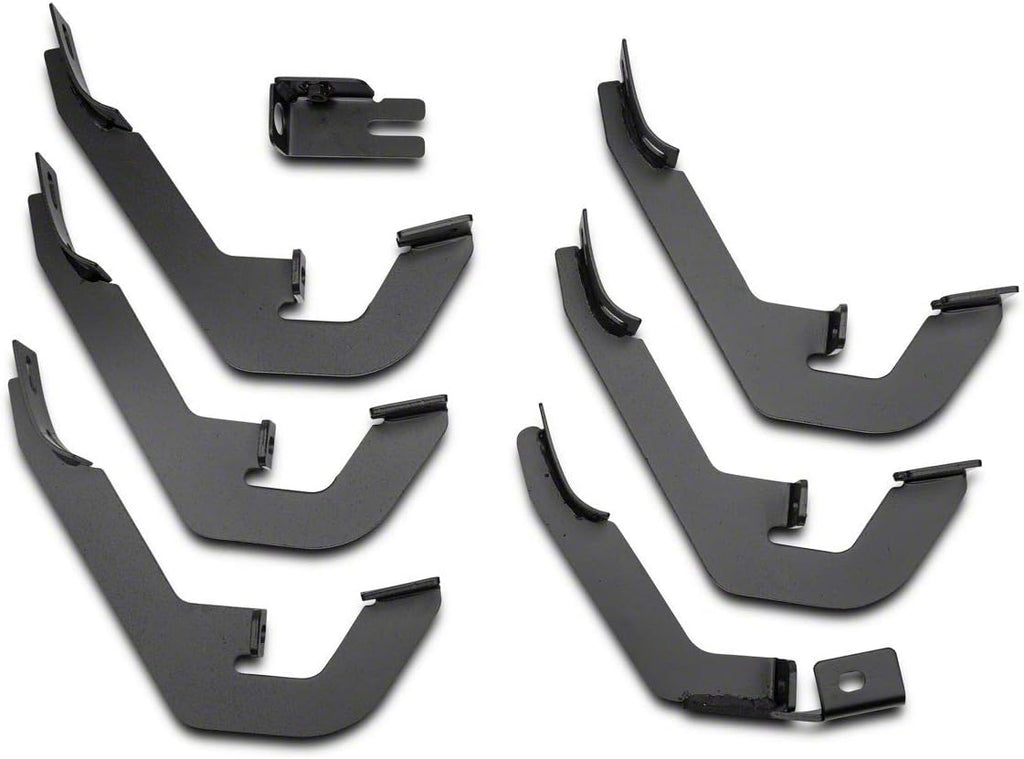 Black 5-Inch Oval Bent End Side Step Bars Y98588