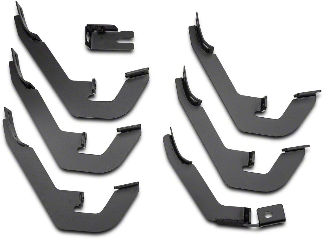 Black 5-Inch Oval Bent End Side Step Bars Y98588