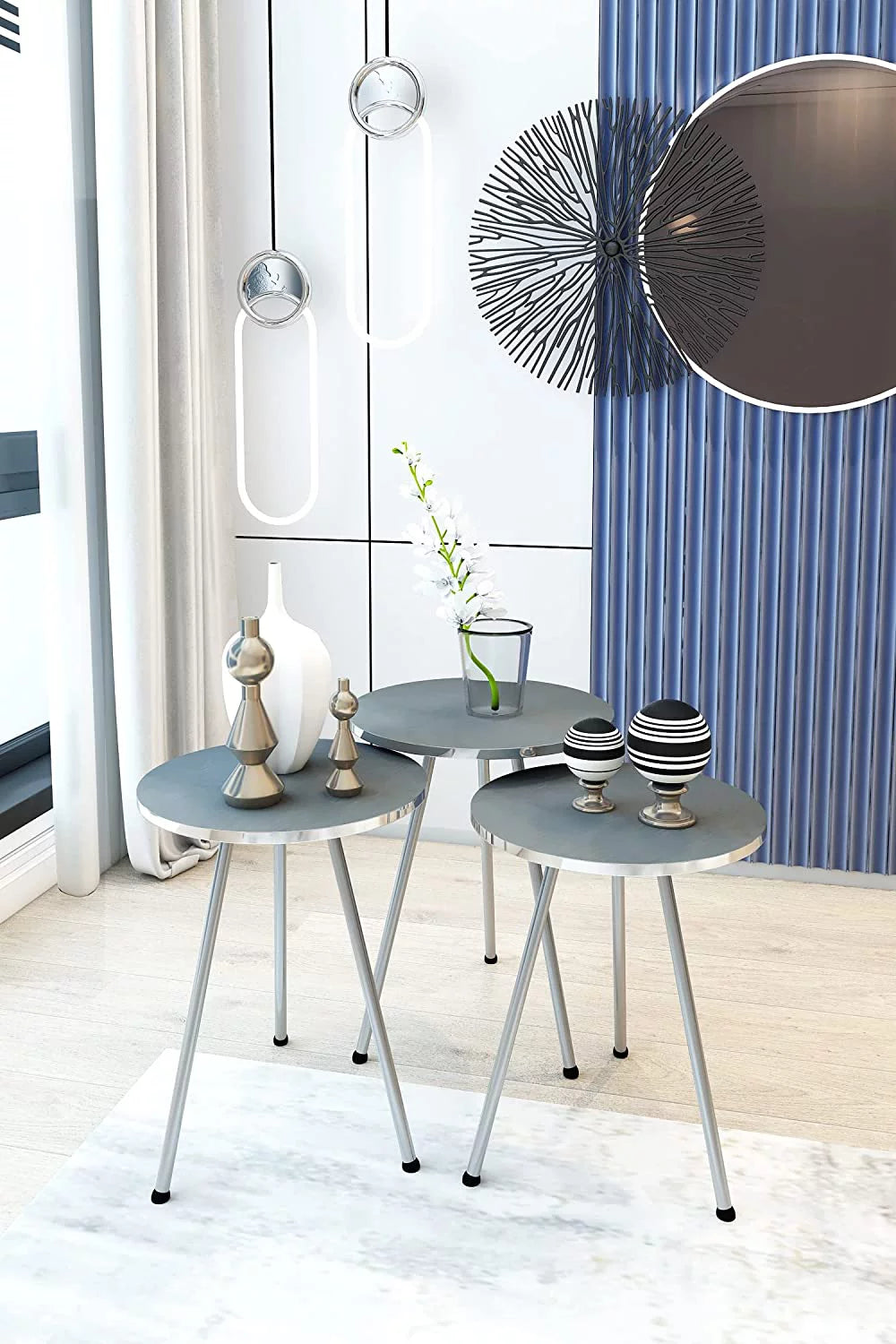 Set of 3 Round Nesting Tables L62093