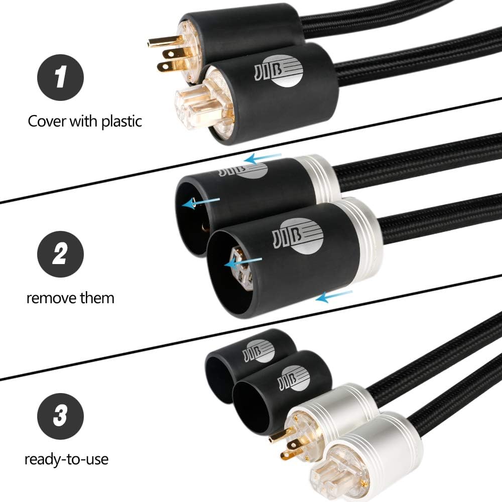 4N OFC Male to Female Power Cable US Plug 6.5ft D778922