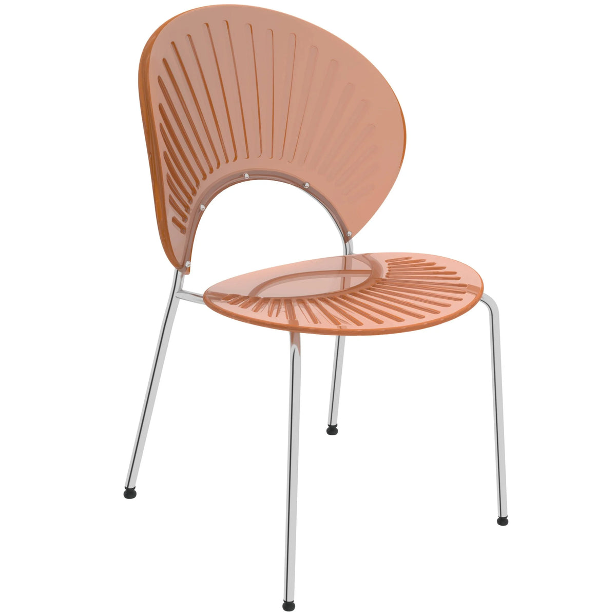 Amber Plastic Dining Chair Set of 4 S952227