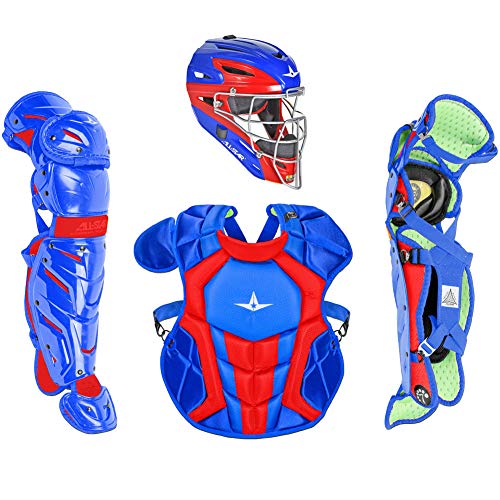 Baseball Catching Equipment Kit with Helmet, Chest Protector, Leg Guards T926370