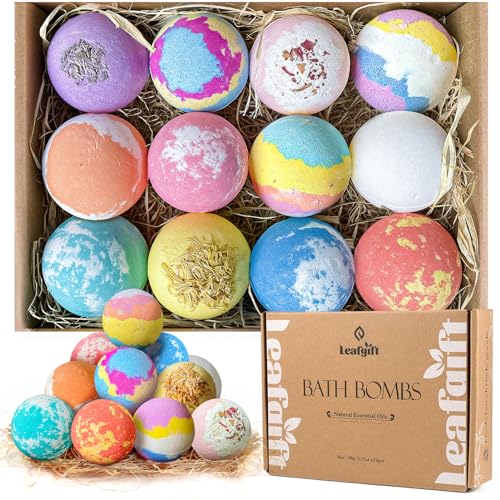 12 Pc Handmade Bath Bombs with Sea Salt Cocoa & Shea Butter F4390