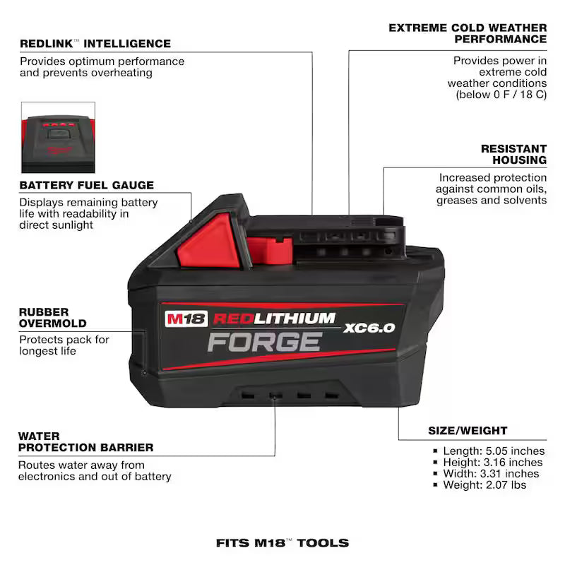 18V Lithium-Ion 6.0 Ah Battery Pack 10-Pack G3648