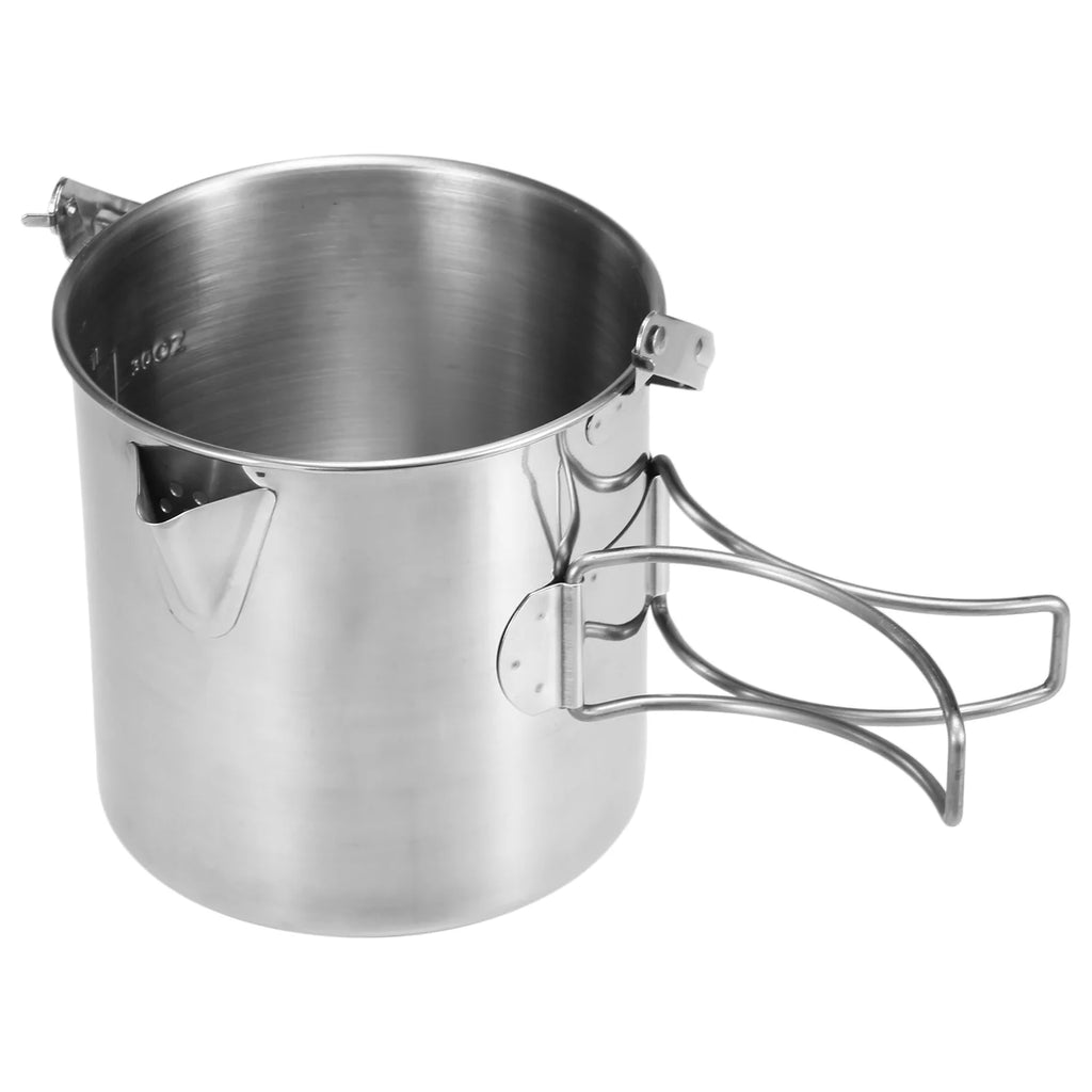 Portable Stainless Steel 1L Camping Pot G268252