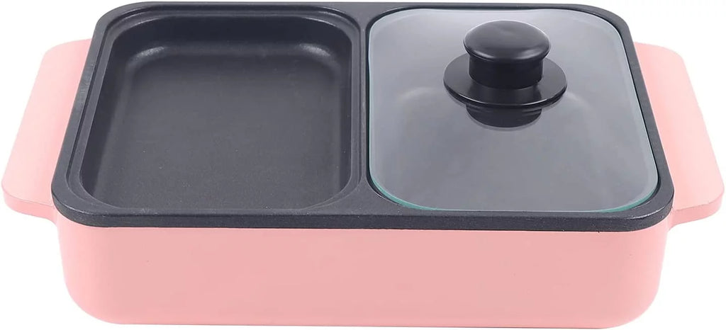 2 in 1 Electric BBQ Grill Pan Hot Pot Y357