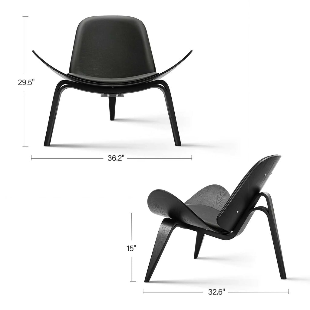 Mid Century Modern Leather Accent Chair F386489