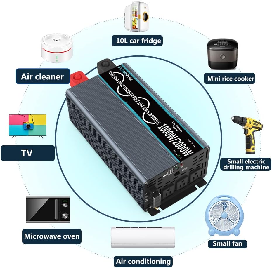 1000W Pure Sine Wave Inverter 12V to 110V S50771