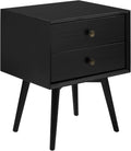 2 Piece 1 Drawer Solid Wood Nightstand Set P253