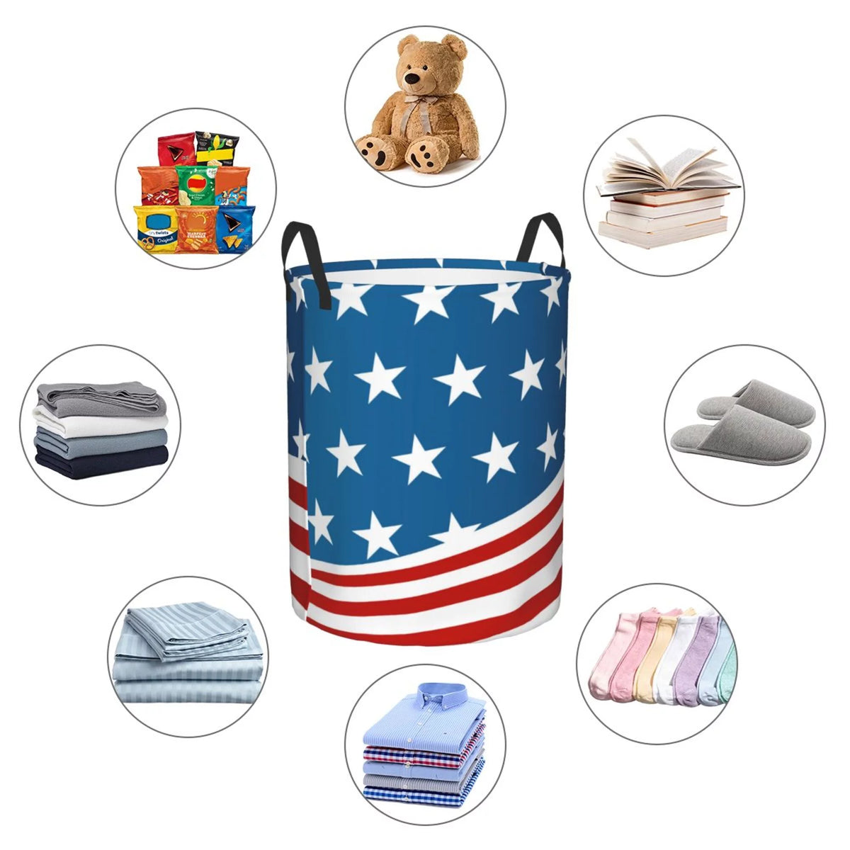 Waterproof Collapsible Large Laundry Basket with Handles M246