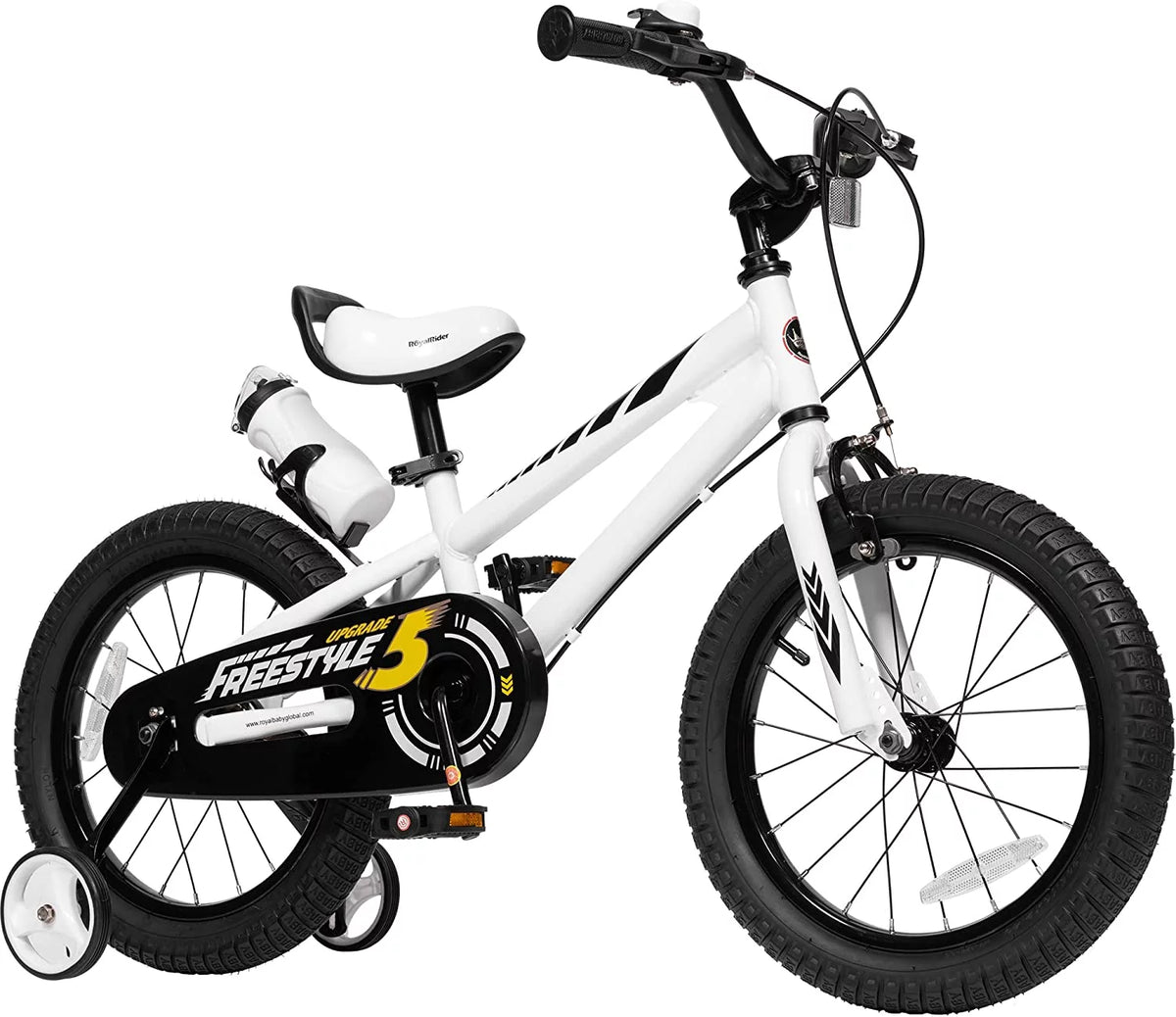 12 In Black Kids Bike with Training Wheels U690608