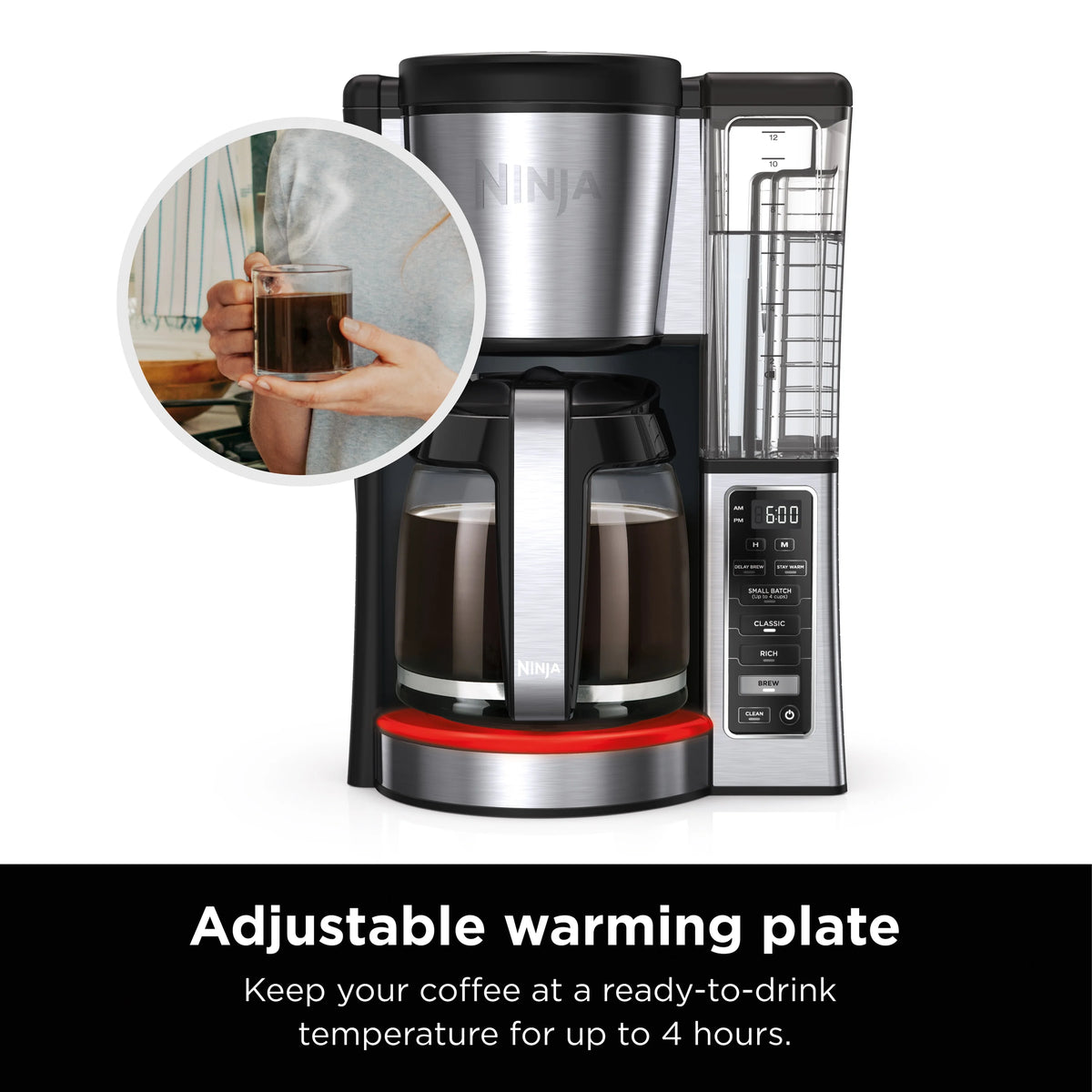 12-Cup Programmable Coffee Maker with Glass Carafe U3910