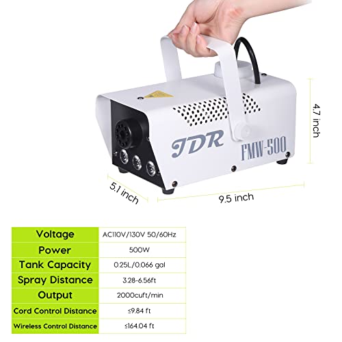500W 2000CFM LED Fog Machine with Wireless Remote Q939
