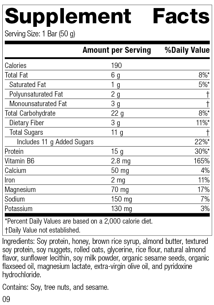 Soy Almond Crunch 18 1.75 oz. Bars Q495
