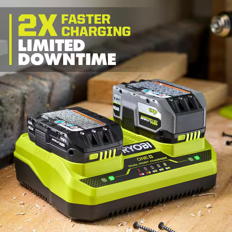 18V 1.5 Ah Batteries with Dual-Port Charger Starter Kit S766329