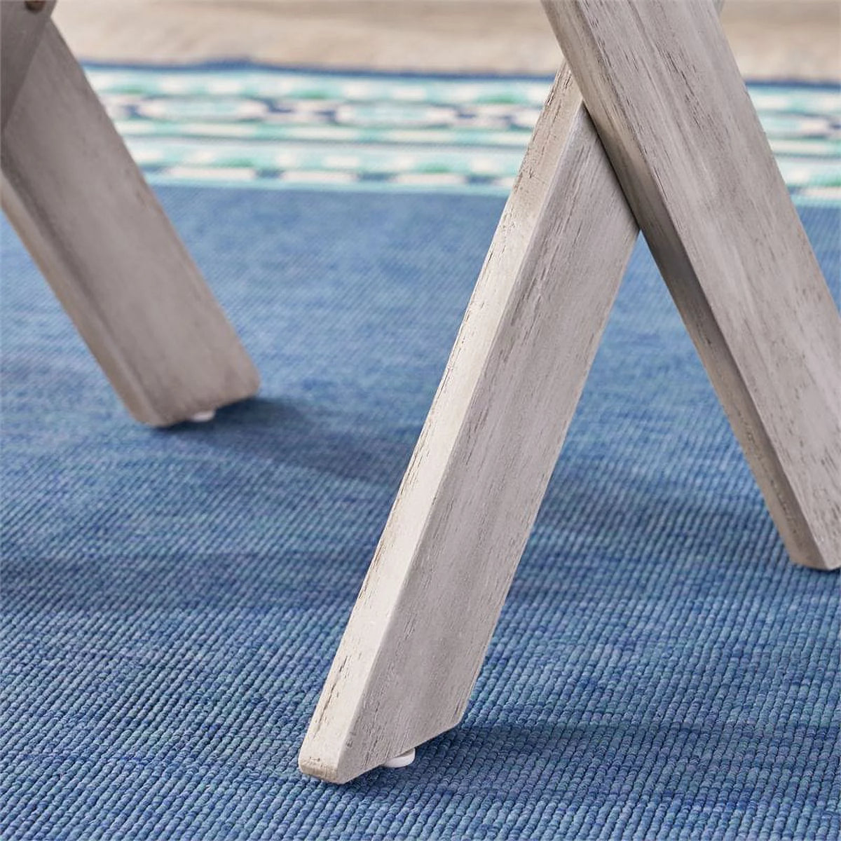 Light Gray Acacia Wood Outdoor Side Table I2653